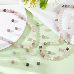 3 Strands Natural Violet Strawberry Quartz Beads Strands&nbsp;G-HY0001-93