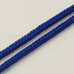 ナイロン編組糸  ジュエリー製作やマクラメ工芸用の中国結び紐  ダークブルー  1.5mm  約100ヤード/ロール&nbsp;NWIR-G006-1.5mm-16-WH