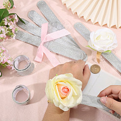 Aluminium & Plastic & Imitation Leather Glitter Powder Cord Bracelets for Bridesmaid&nbsp;BJEW-WH0022-75