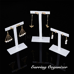 3Pcs 3 Sizes Acrylic T Bar Earring Display Stands&nbsp;EDIS-WH0029-35