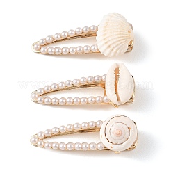 3Pcs 3 Styles Natural Shell Alligator Hair Clips&nbsp;PHAR-TA000012