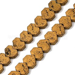 Electroplated Natural Lava Rock Beads Strands&nbsp;G-K388-04A-02