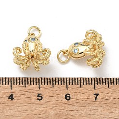 Brass Micro Pave Cubic Zirconia Pendants&nbsp;KK-C252-05G