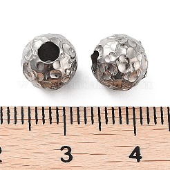 チタンビーズ  打たラウンド  ステンレス鋼色  8x7.5mm  穴：3mm&nbsp;STAS-R224-03B-P