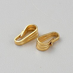 ベールに925スターリングシルバースナップ  ゴールドカラー  7.5x3.5x2.5mm  穴：6.5x2.5mm&nbsp;STER-WH0062-007G