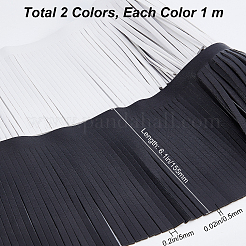 2M 2 Colors Faux Leather Fringe Trimmings&nbsp;DIY-GF0006-33