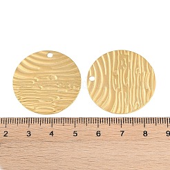 イオンプレーティング（IP）304ステンレスペンダント  フラットラウンドのチャーム  18KGP本金メッキ  30.5x1mm  穴：2.3mm&nbsp;STAS-C106-07G