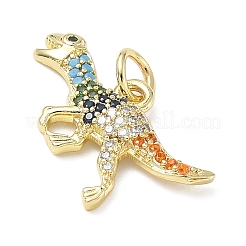 Brass Micro Pave Cubic Zirconia Pendants&nbsp;ZIRC-I356-10G