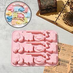 2Pcs Western Cowboy Silicone Fondant Molds&nbsp;ST-CJ0043-019