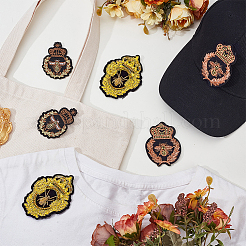 6個 3スタイル コンピューター刺繍 ポリエステル アイロン/縫い付けパッチ  マスクと衣装のアクセサリー  アップリケ  混合図形  ミックスカラー  70~90x50~65mm  2個/スタイル&nbsp;PATC-GA0001-93