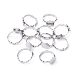 真鍮パッドリングベースパーツ  調整可能  カドミウムフリー＆鉛フリー  プラチナ  内径：17mm  トレイのサイズ：10mm&nbsp;EC022