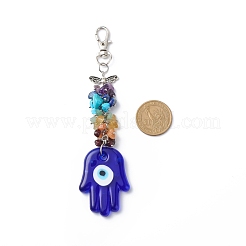 Handmade Lampwork Evil Eye Pendant Decoration&nbsp;HJEW-JM00773