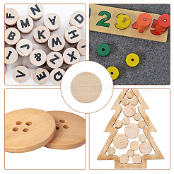 50Pcs Undyed Wood Cabochons&nbsp;WOOD-WH0125-09C