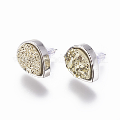 Brass Stud Earrings&nbsp;EJEW-J098-GP
