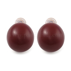 女性のための真鍮エナメル スタッド イヤリング  22KGP本金メッキ  ラウンド  13.5x13mm&nbsp;EJEW-U055-23B-G