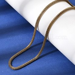 2MM Unisex 304 Stainless Steel Round Mesh Chain Necklaces&nbsp;NJEW-P356-06G