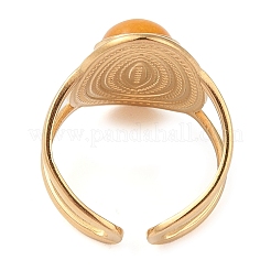 Oval Natural Agate Finger Rings&nbsp;RJEW-Z057-14G-05