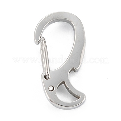 Non-Tarnish 304 Stainless Steel Push Gate Snap Keychain Clasp Findings&nbsp;STAS-C024-19P