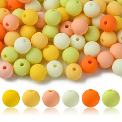 70Pcs Rubberized Style Acrylic Beads&nbsp;MACR-FS0001-71D