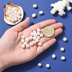 天然養殖淡水真珠ビーズ10個  ポテト  乳白色  7.5~8x7~9mm  穴：0.7mm&nbsp;PEAR-YW0001-24