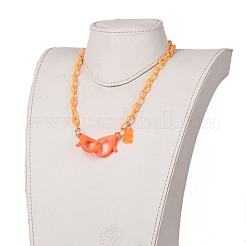 Personalized ABS Plastic Cable Chain Necklaces&nbsp;NJEW-JN03220