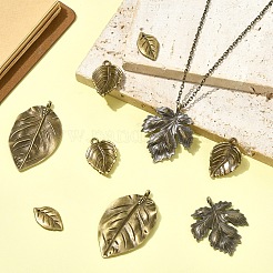 20Pcs 4 Styles Tibetan Style Alloy Leaf Pendants&nbsp;TIBEP-YW0002-39