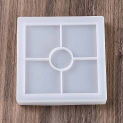DIYシリコンモールド  レジン型  UVレジン用  エポキシ樹脂工芸品作り  ホワイト  正方形  107x107x18mm&nbsp;LS-SIMO-Z003-01D