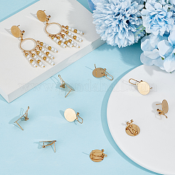 10Pcs 304 Stainless Steel Stud Earring Findings&nbsp;STAS-SP0001-88A-G
