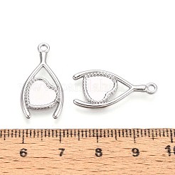304 Stainless Steel Pendant Cabochon Settings&nbsp;STAS-T067-07P