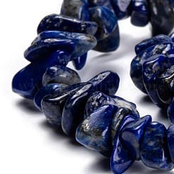 天然石ラピスラズリビーズ連売り  グレードA  チップ  3~16x3~8mm  穴：0.7mm  80~81cm&nbsp;G-G011-05A