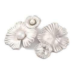 304 Stainless Steel with Plastic Imitation Pearl Stud Earrings for Women&nbsp;EJEW-Z057-07P