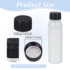 60Pcs 4 Colors Plastic Bottle Caps&nbsp;FIND-OC0003-89B