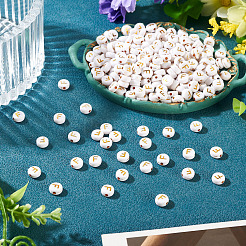 500Pcs Plating Acrylic Beads&nbsp;PACR-TADJ0001-01F