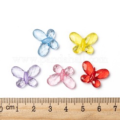 透明なアクリルビーズ  多面カット  蝶  ミックスカラー  17x13x5mm  穴：2mm  約950個/500g&nbsp;TACR-R13-M