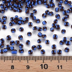 8/0 ガラスシードビーズ  不透明な色が染み込む  ドジャーブルー  3mm  穴：1mm&nbsp;SEED-S006-2