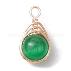7Pcs 7 Color Cat Eye Pendants&nbsp;PALLOY-TA00103