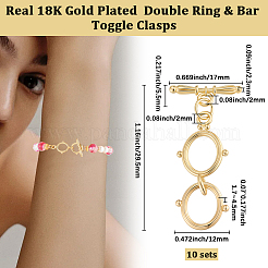 10 Sets Brass Toggle Clasps&nbsp;KK-BBC0021-03