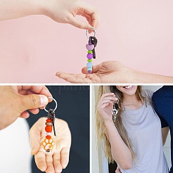 20Pcs 10 Colors Iron Bar Beadable Keychain for Jewelry Making DIY Crafts&nbsp;IFIN-SZ0001-37