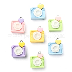 25Pcs 5 Colors Opaque Resin Pendants&nbsp;RESI-CJ0003-06