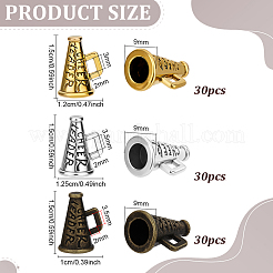 90Pcs 3 Styles Tibetan Style Alloy Charms&nbsp;FIND-PH0059-64