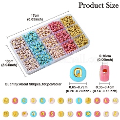 900Pcs 5 Colors Plating Acrylic Beads&nbsp;OACR-YW0002-42