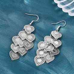 Brass Dangle Earrings&nbsp;EJEW-B157-02A-P