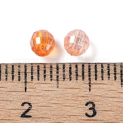 透明なアクリルビーズ  ABカラーメッキ  多面カットラウンド  ミックスカラー  4mm  穴：1.2mm&nbsp;PACR-B002-01A