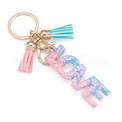 Alloy & Resin Tassel Keychains&nbsp;AJEW-TADJ0001-18B