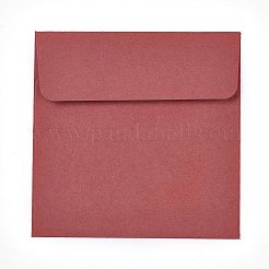 紙封筒  結婚式の招待状の封筒  DIYギフト用封筒  正方形  インディアンレッド  10x10x0.05cm&nbsp;DIY-WH0148-17E