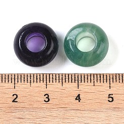 Natural Fluorite European Beads&nbsp;G-G740-14x8mm-41