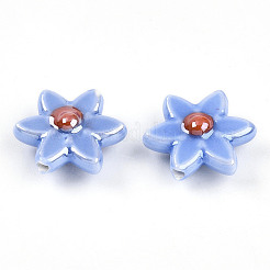 Glazed Porcelain Beads Strands&nbsp;PORC-N008-10C