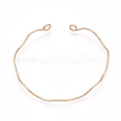 Brass Wavy Open Cuff Bangle Making&nbsp;KK-N258-02G