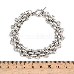304 Stainless Steel Oval Link Chain Bracelets&nbsp;BJEW-G759-03P