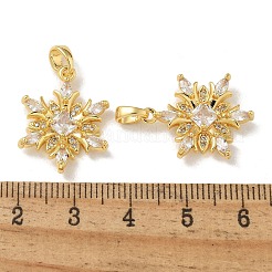 Brass Micro Pave Cubic Zirconia Pendents&nbsp;KK-R210-16G